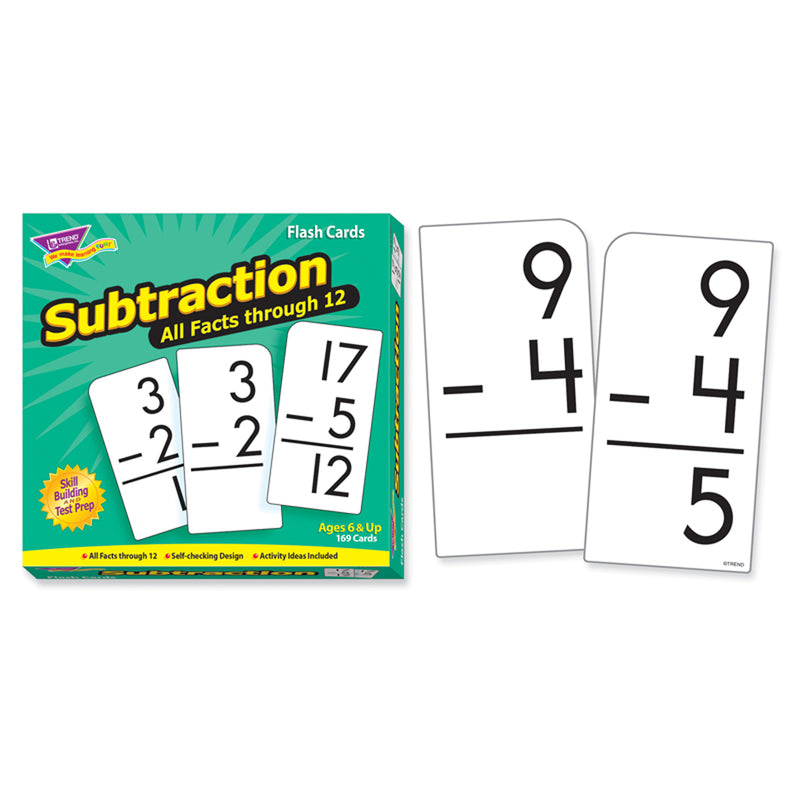 Flash Cards All Facts 169-box 0-12 Subtraction