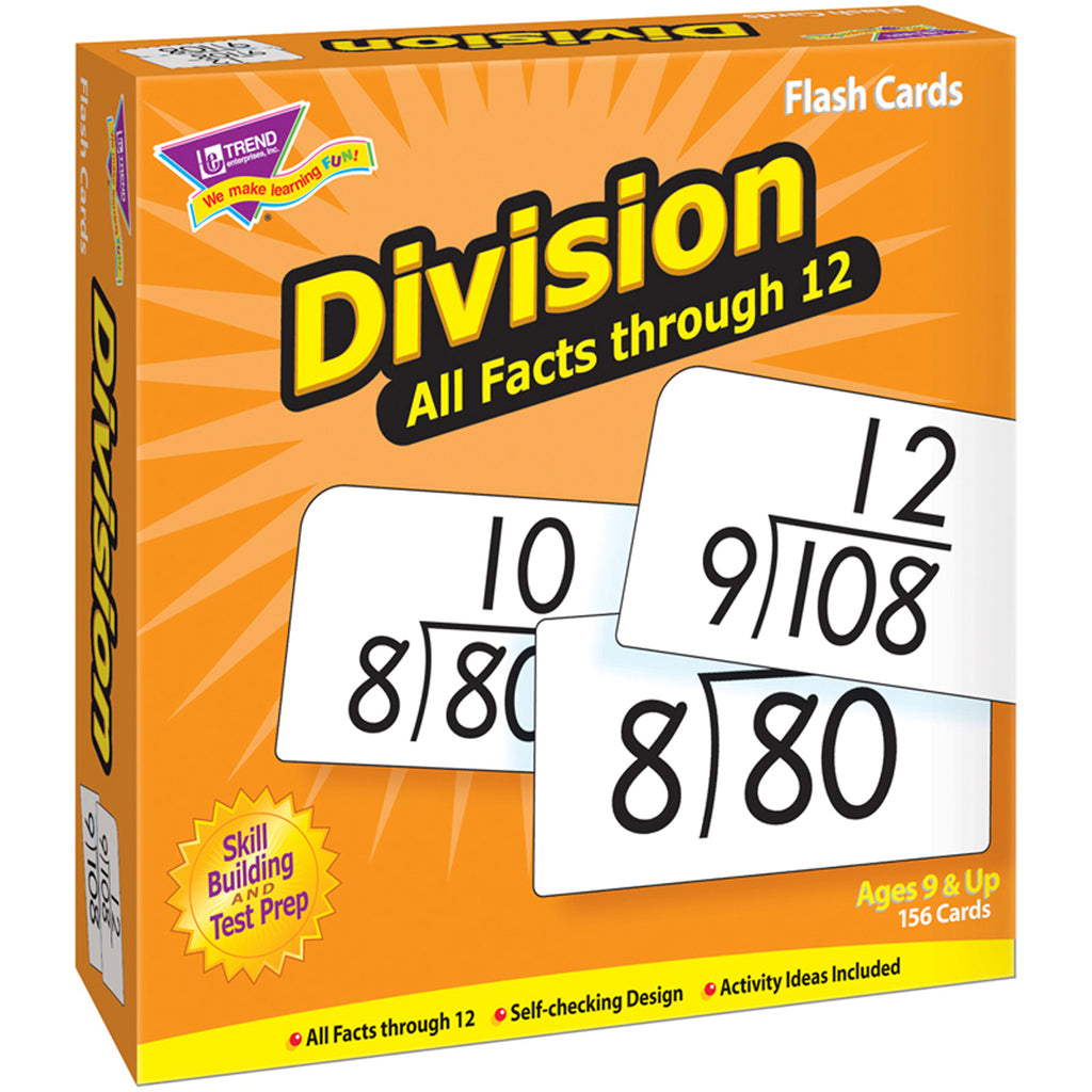 Flash Cards All Facts 156-box 0-12 Division