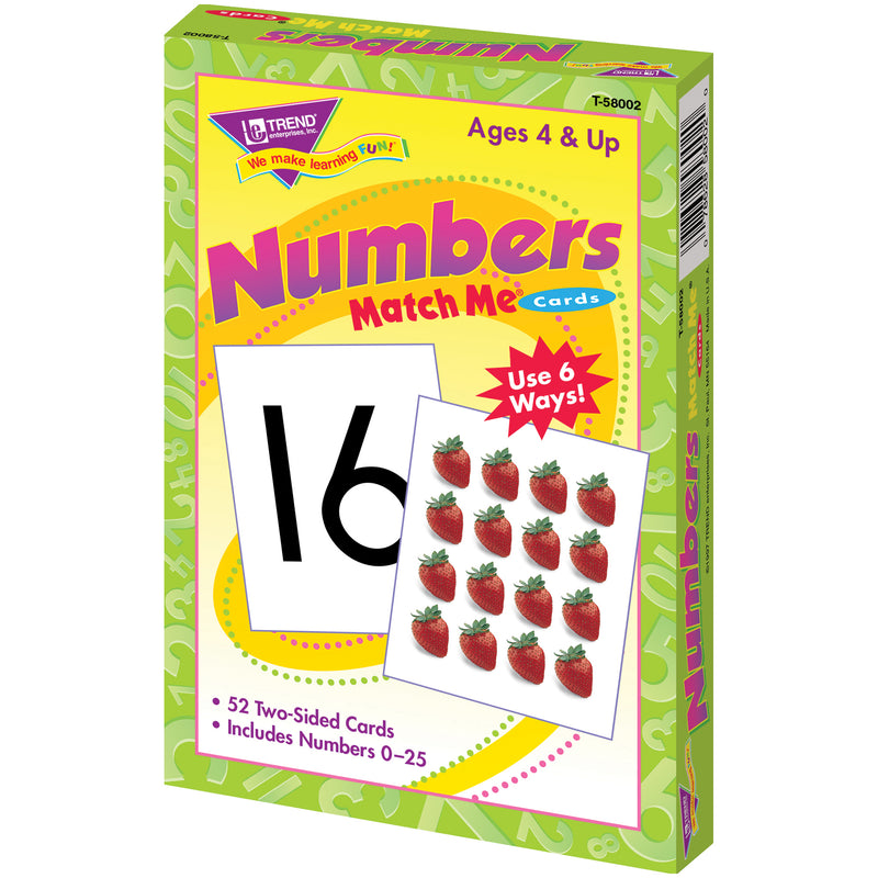 Match Me Cards Numbers 0-25 52-box Two-sided Cards Ages 4 & Up