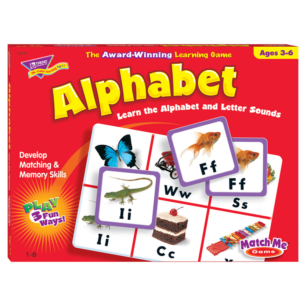 Match Me Game Alphabet Ages 3 & Up 1-8 Players