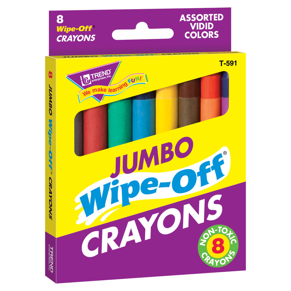 Wipe-off Crayons Jumbo 8-pk