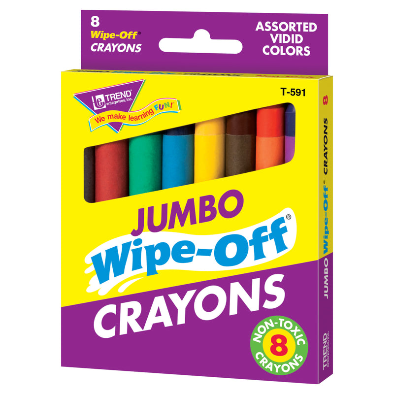 Wipe-off Crayons Jumbo 8-pk