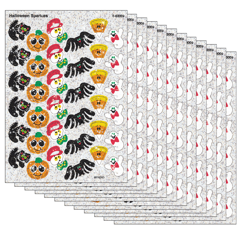 (12 Pk) Sparkle Stickers Halloween Sparkles