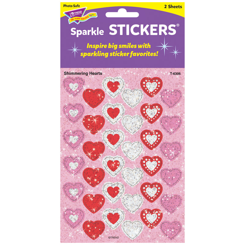 Sparkle Stickers Shimmering Hearts
