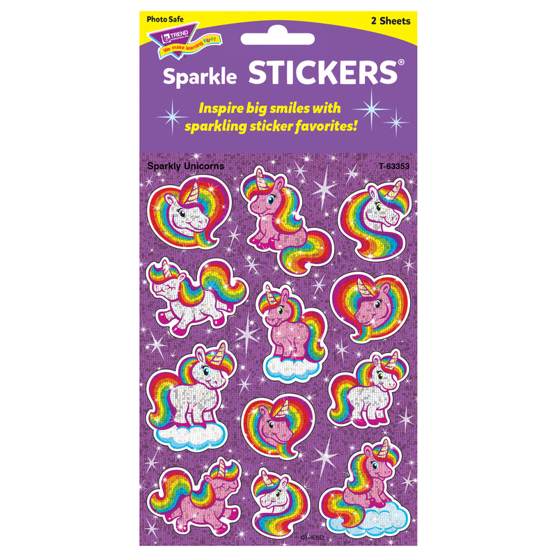 Sparkly Unicorns Sparkle Stickers 24 Ct
