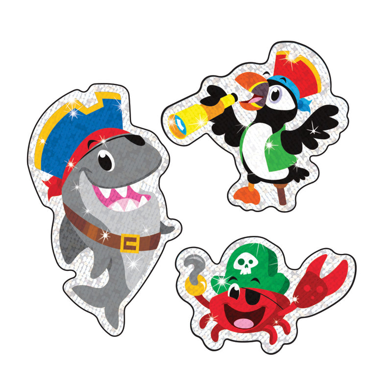 Fish Pirates & Crew Sparkle Stickrs 32 Ct