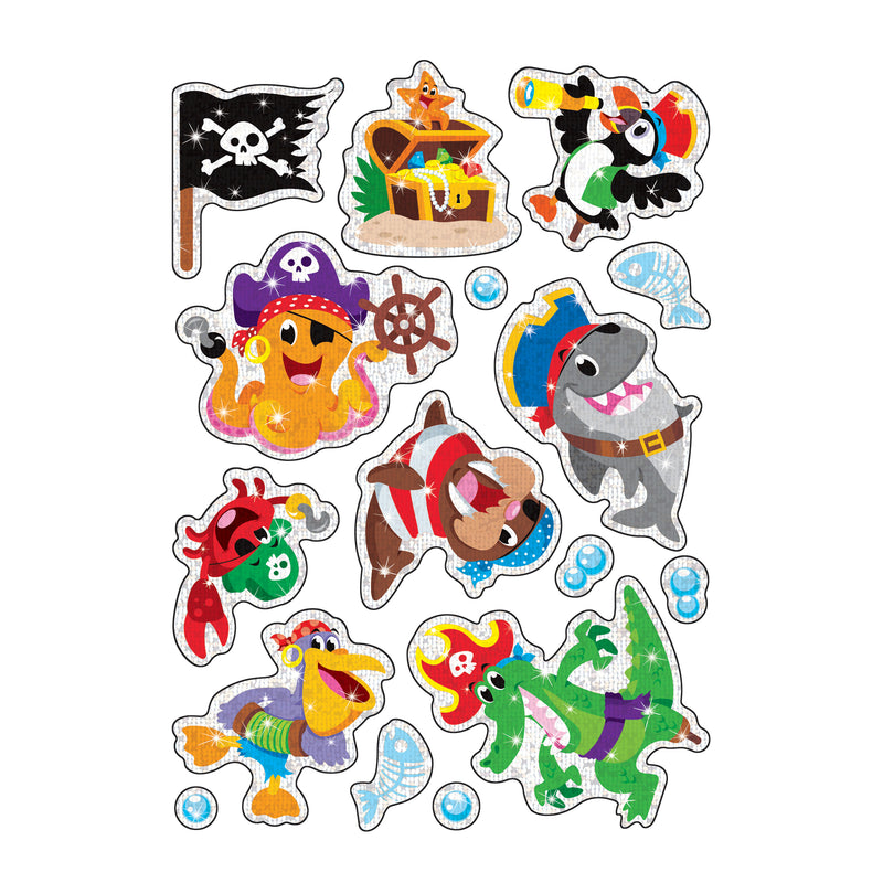 Fish Pirates & Crew Sparkle Stickrs 32 Ct