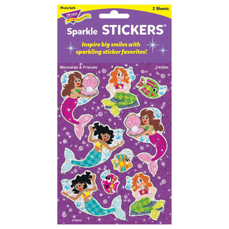 Mermaids & Friends Sparkle Stickers 18 Ct