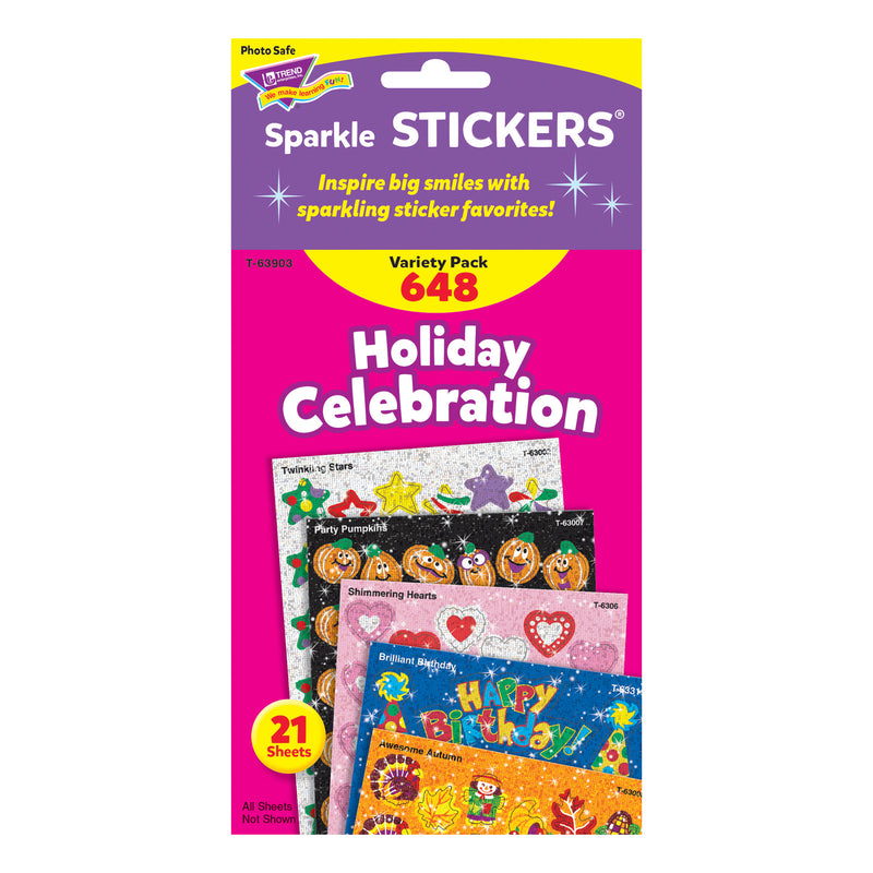 Holiday Celebration Sparkle Stickers