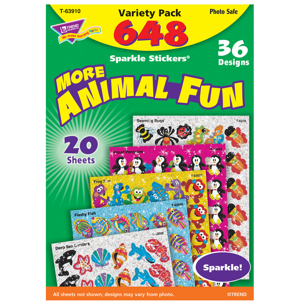 Animal Fun Sparkle Stcker Var Pk 656ct