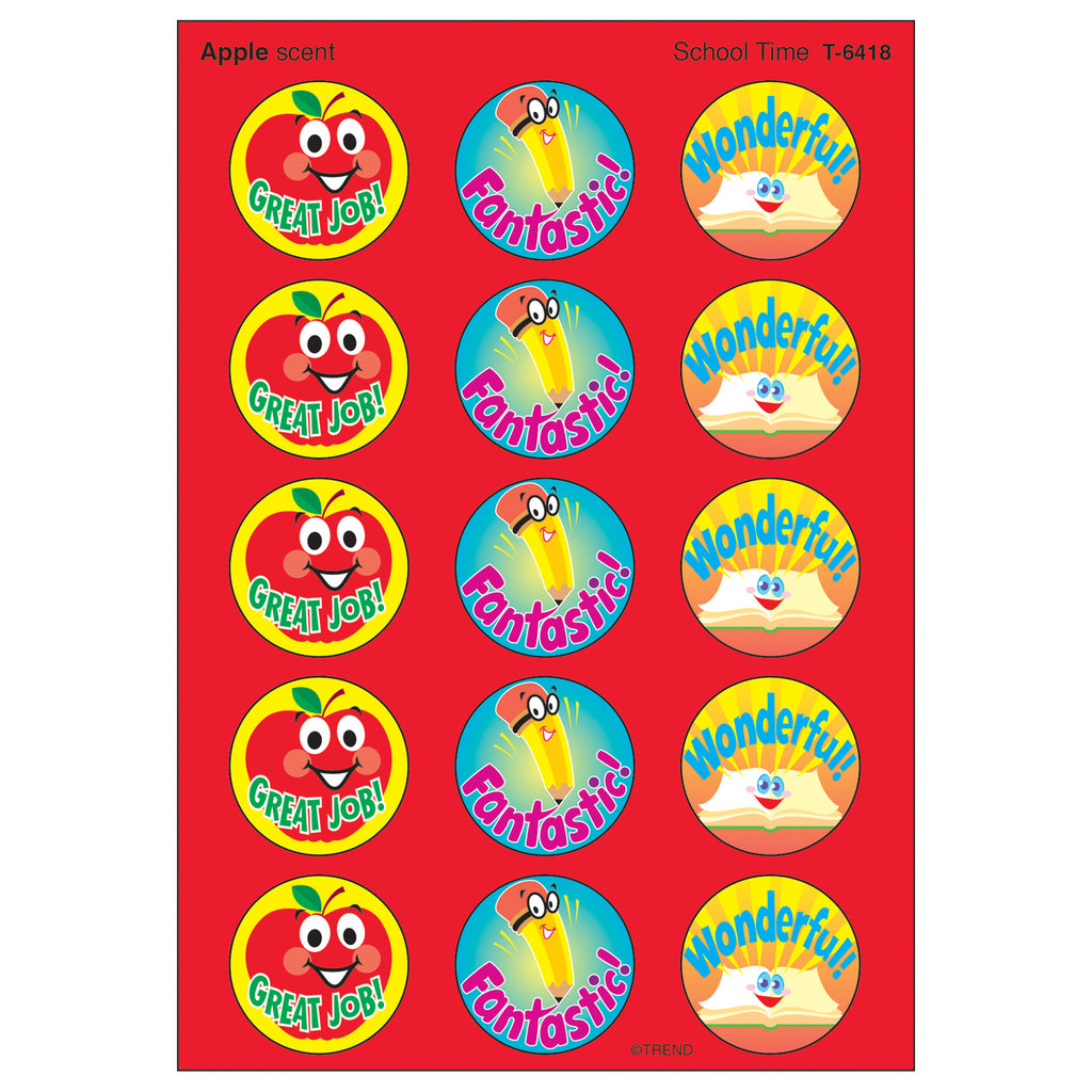 (6 Pk) Stinky Stickers School Time