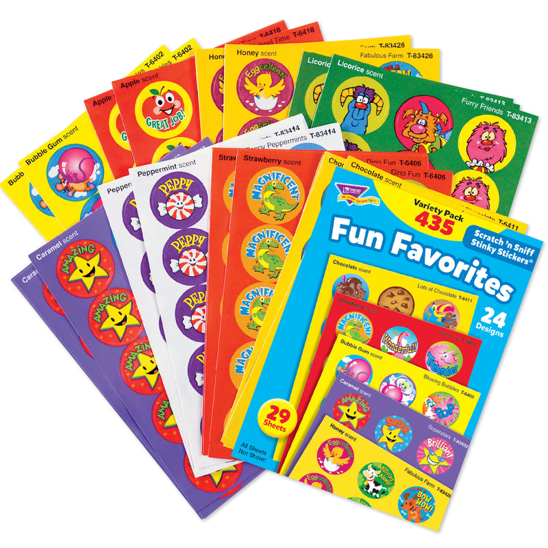 Stinky Stickers Fun Favorites 435pk Jumbo Acid-free Variety Pk