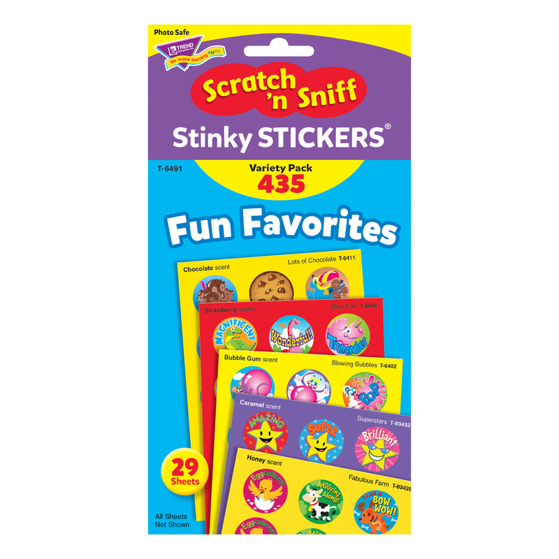 Stinky Stickers Fun Favorites 435pk Jumbo Acid-free Variety Pk