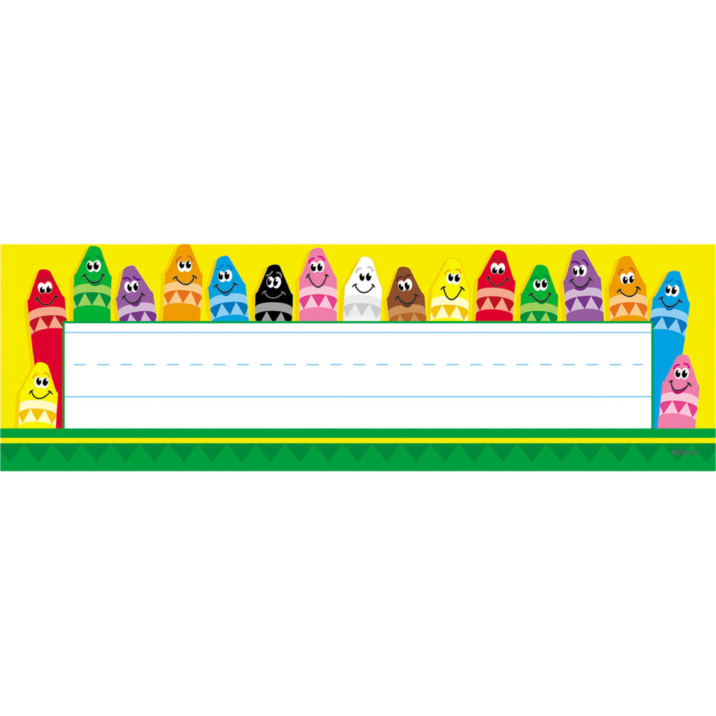 (6 Pk) Desk Toppers Colorful 36 Per Pk 2x9 Crayons