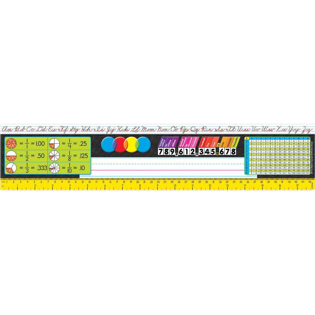 (3 Pk) Reference Size Name Plates Gr 3-5 Zaner-bloser Desk Toppers