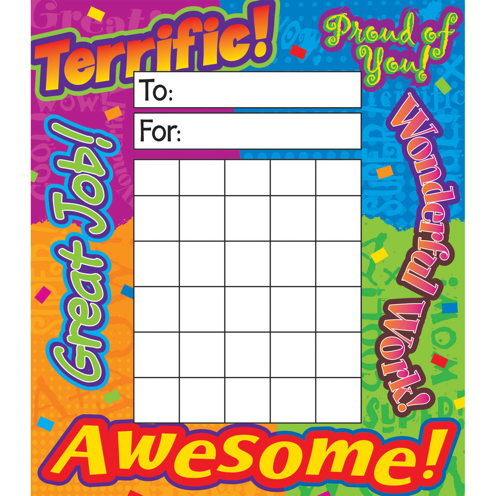 (6 Ea) Incentive Pad Reward Words