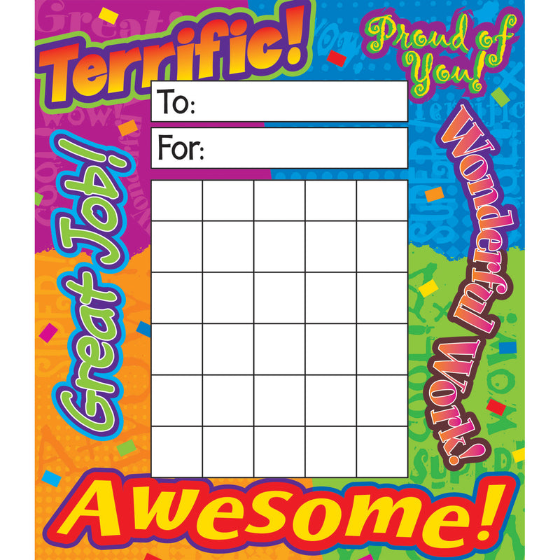 (6 Ea) Incentive Pad Reward Words