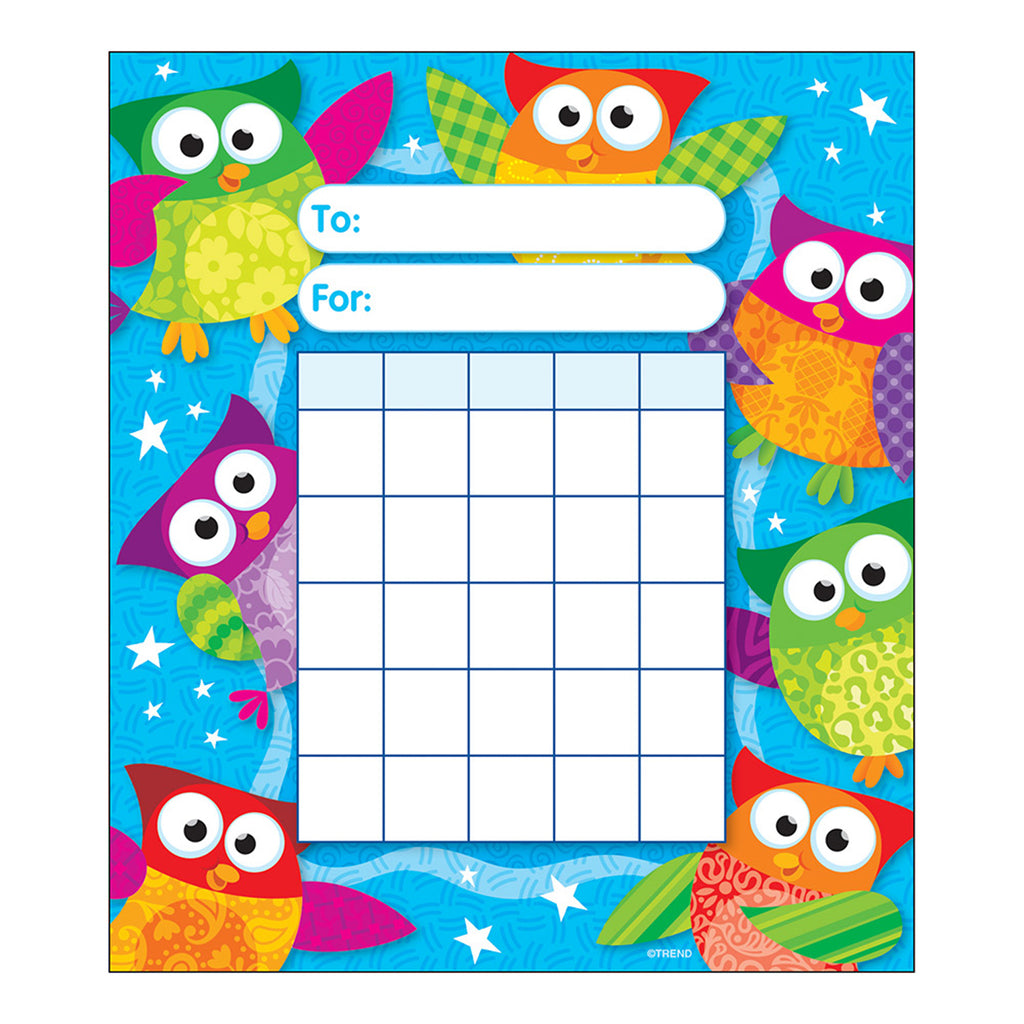 (6 Ea) Owl Stars Incentive Pad