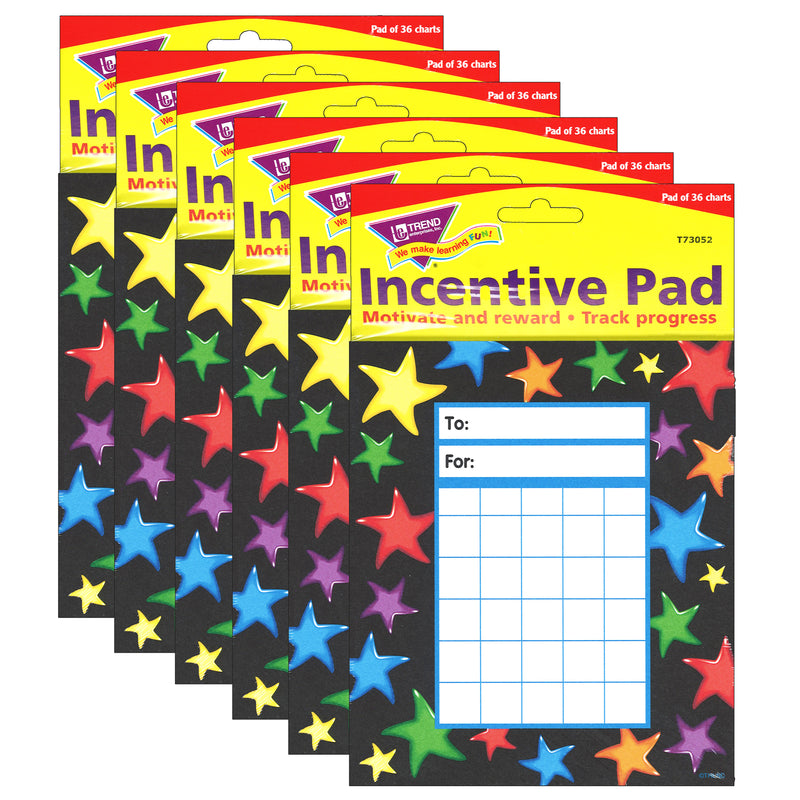 (6 Ea) Gel Stars Incentive Pads