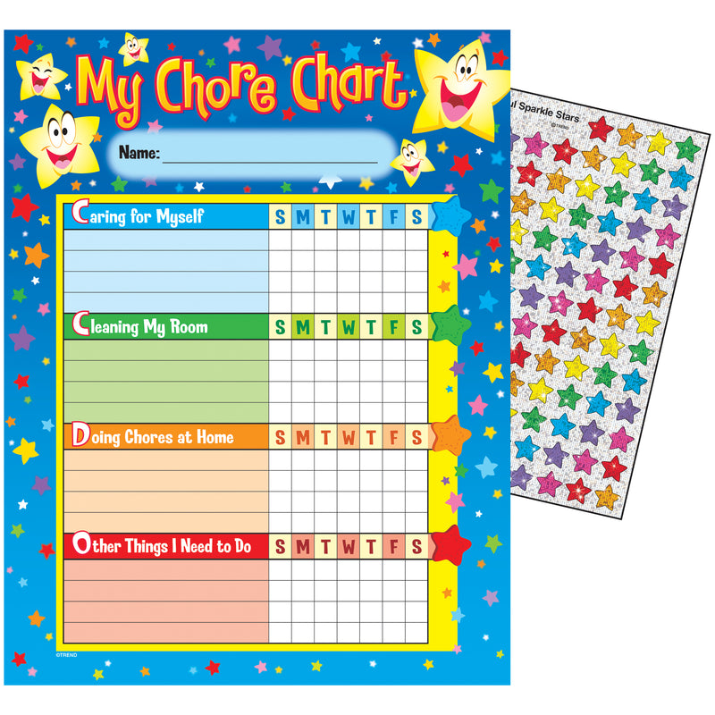 Chore Charts Stars 25 Charts 8-1-2 X 11