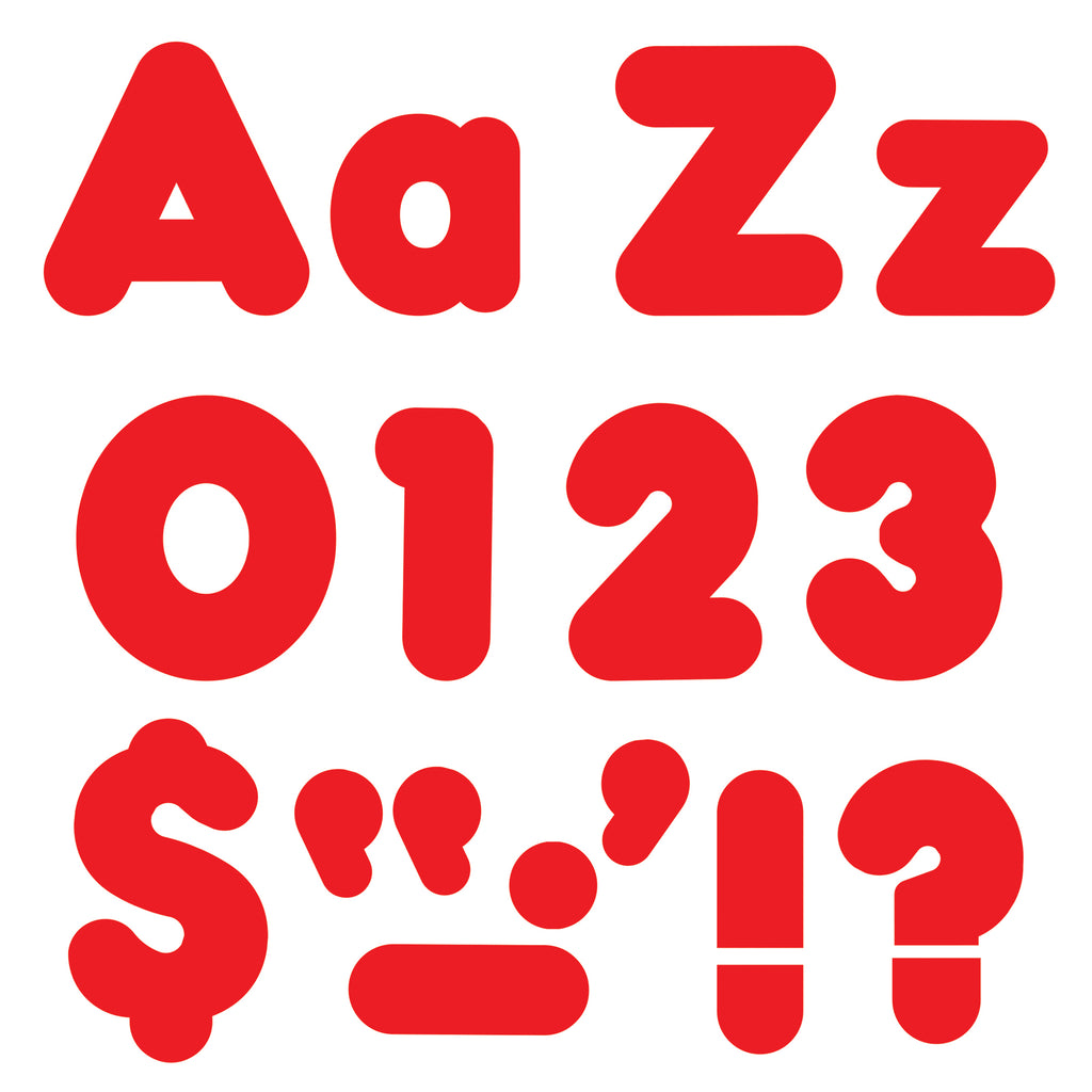 Ready Letter 4 Inch Casual Red Uppercase & Lowercase Combo