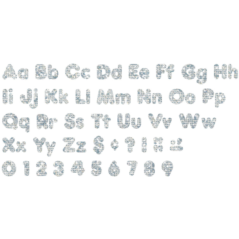 Silver Sparkle 4in Casual Combo Ready Letters