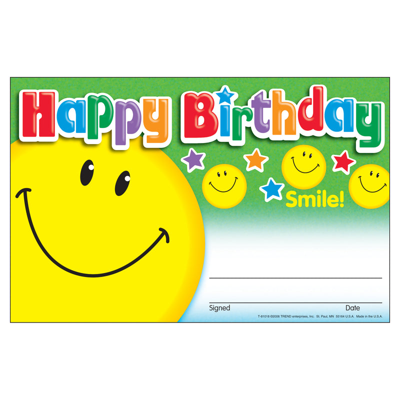 Awards Happy Birthday Smile