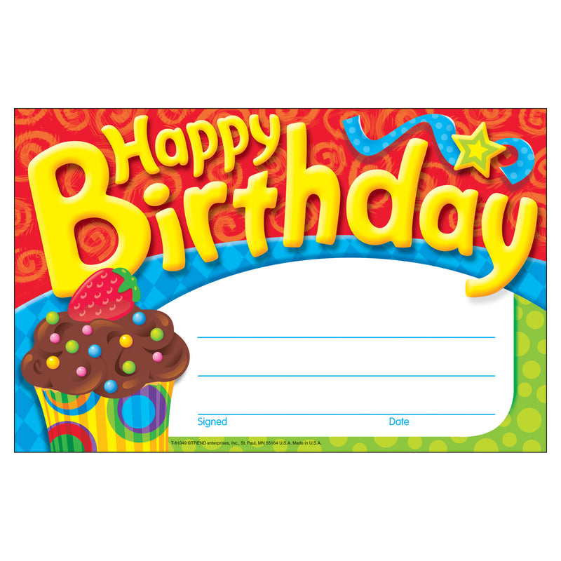 Happy Birthday Bake Shop Recognition Awards