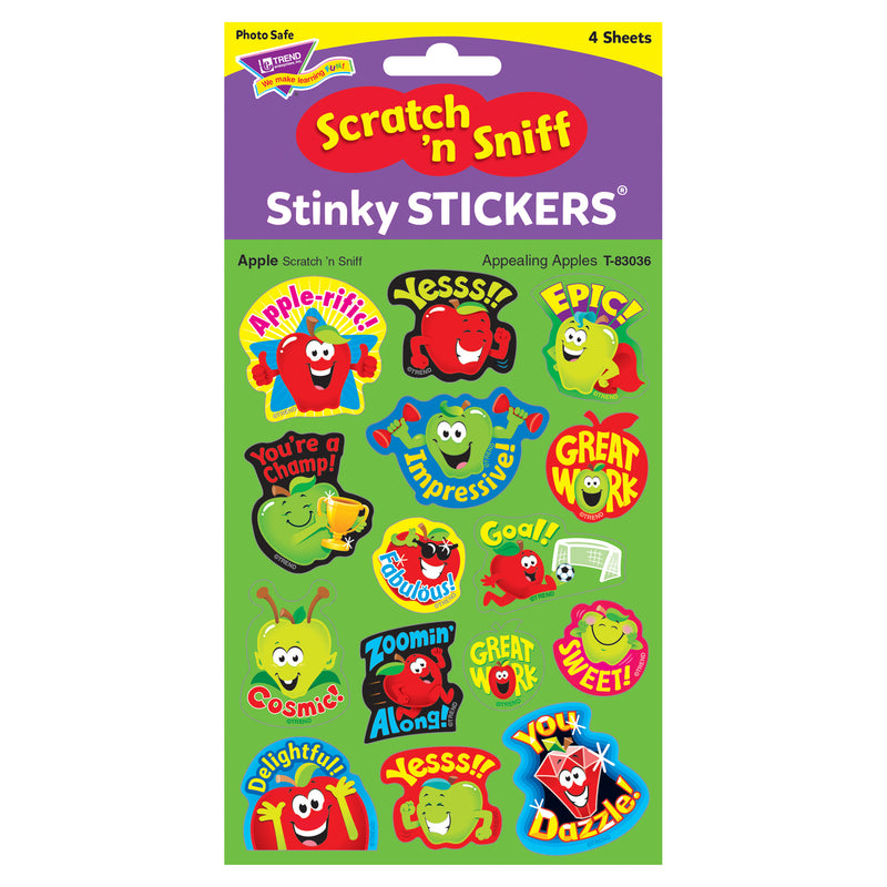 Appealng Apples Mixed Shapes Stinky Stickers