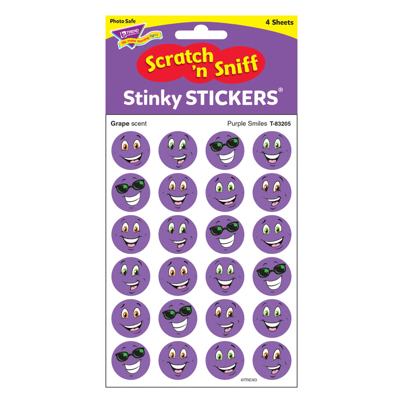 Stinky Stickers Purple Smiles-grape
