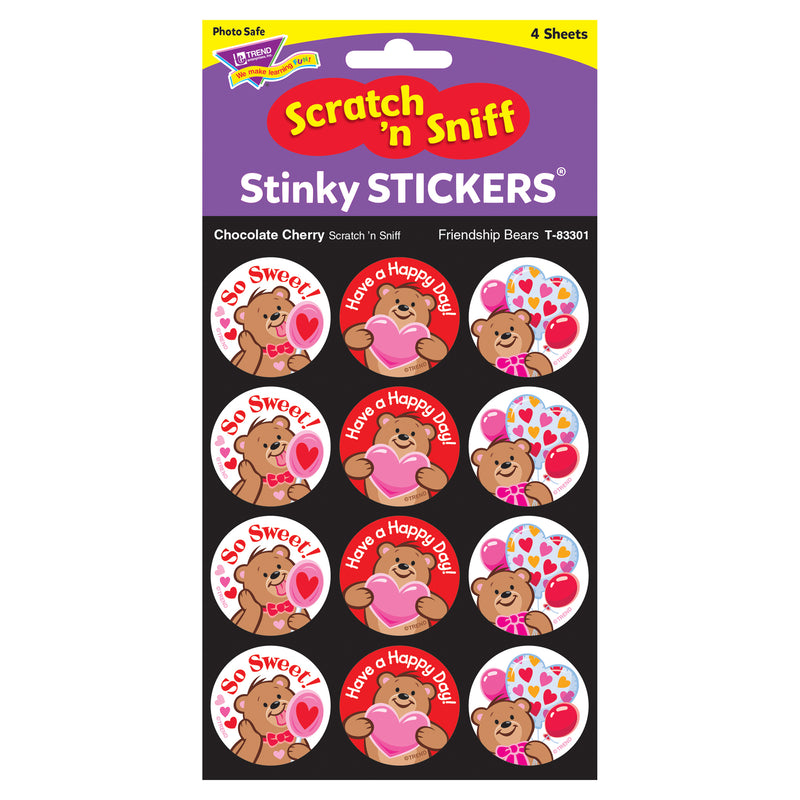 Friendship Bears-choc Cherry Stinky Stickers