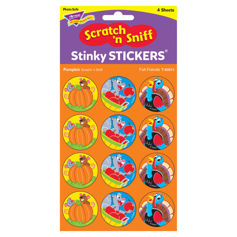 Fall Friends-pumpkn Stinky Stickers