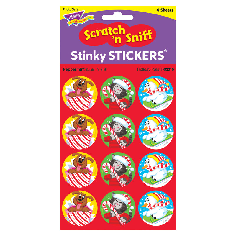Holiday Pals-peppermint Stinky Stickers