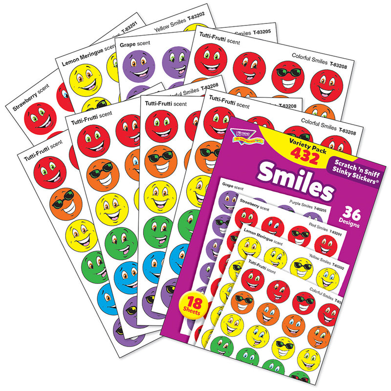 Stinky Stickers Smiles 432-pk Variety Pk Acid-free