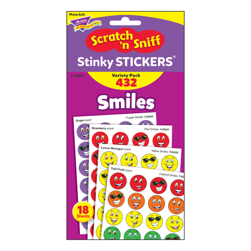 Stinky Stickers Smiles 432-pk Variety Pk Acid-free