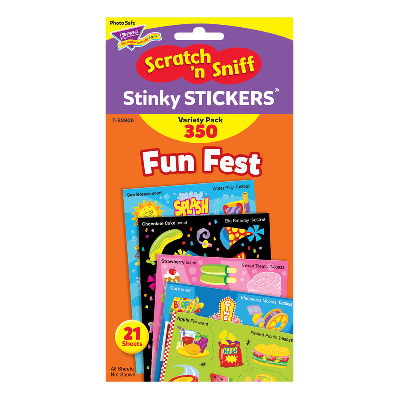 Stinky Stickers Mixed Shapes 350-pk Acid-free Variety Pk