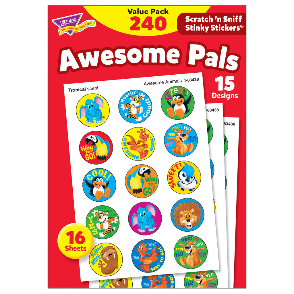 Stnky Stickr Variety Pk Awesome Pal Scratch N Sniff