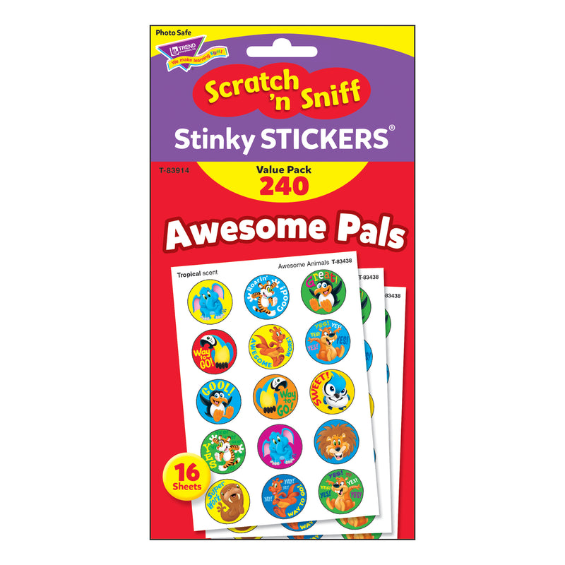Stnky Stickr Variety Pk Awesome Pal Scratch N Sniff