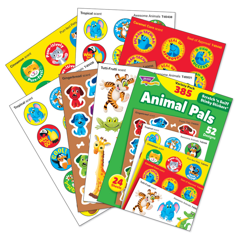 Stinky Stickr Variety Pk Animal Pal Scratch N Sniff