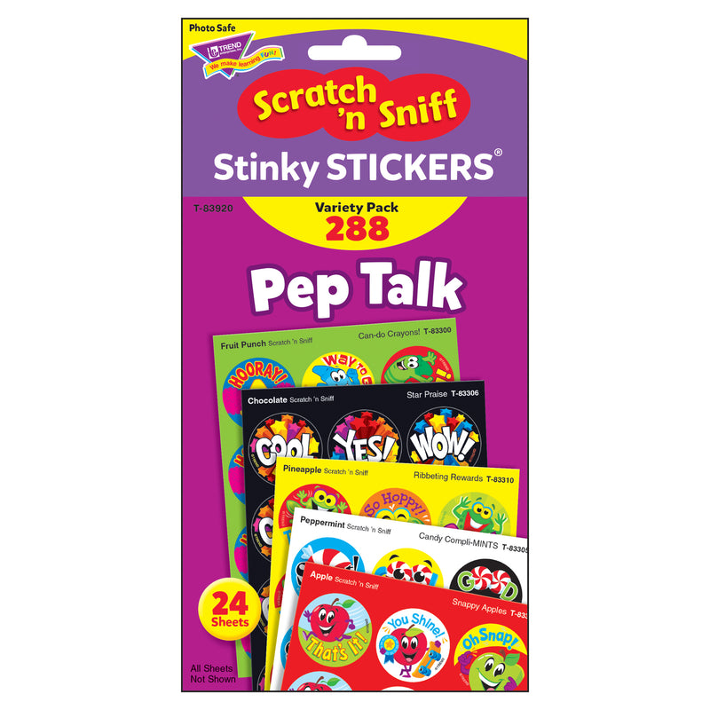 Pep Talk Stinky Stickers Scratch N Sniff Variety Pk