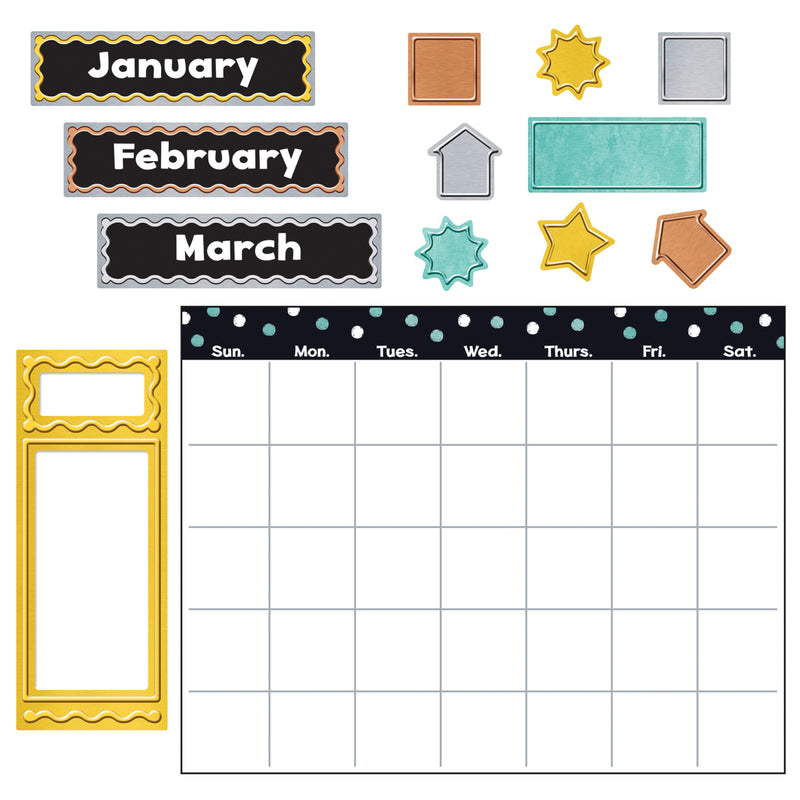 I Heart Metal Calendar Bb Set Wipeoff