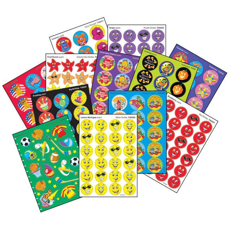 (3 Pk) Super Assortment Sticker Pk 1000 Per Pk