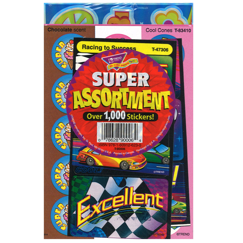 Super Assortment Sticker Pk 1000-pk