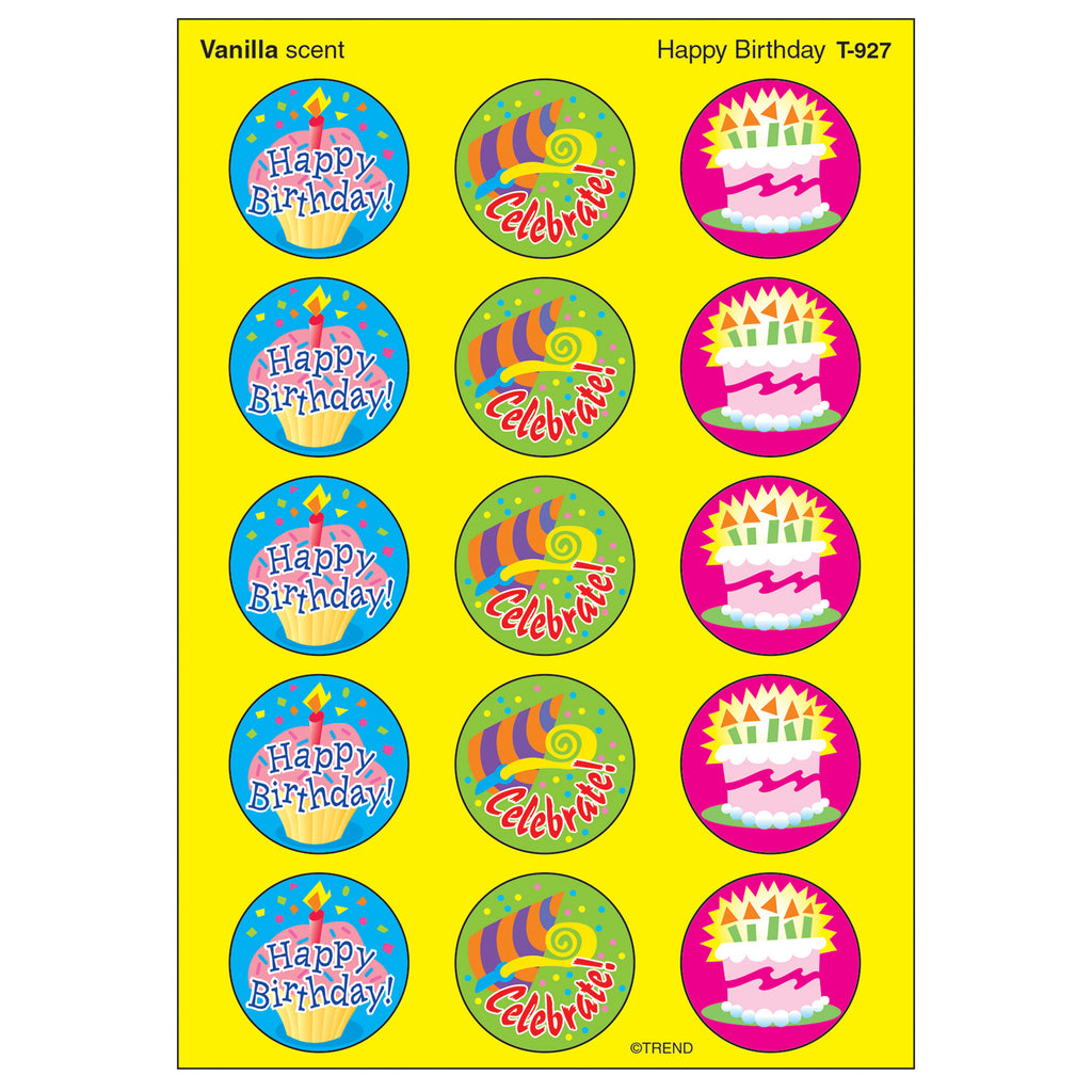 (6 Pk) Stinky Stickers Happy Birthday