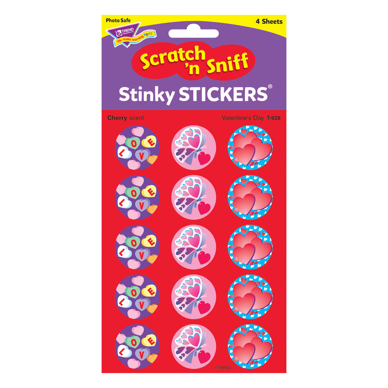 Stinky Stickers Valentines Day 60pk Cherry Acid-free