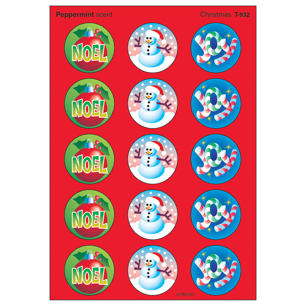 (6 Pk) Stinky Stickers Christmas 60 Per Pk Acid-free Peppermint