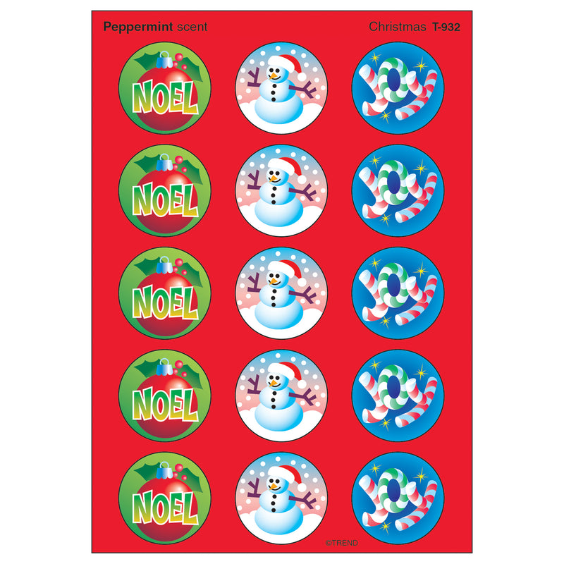 (6 Pk) Stinky Stickers Christmas 60 Per Pk Acid-free Peppermint