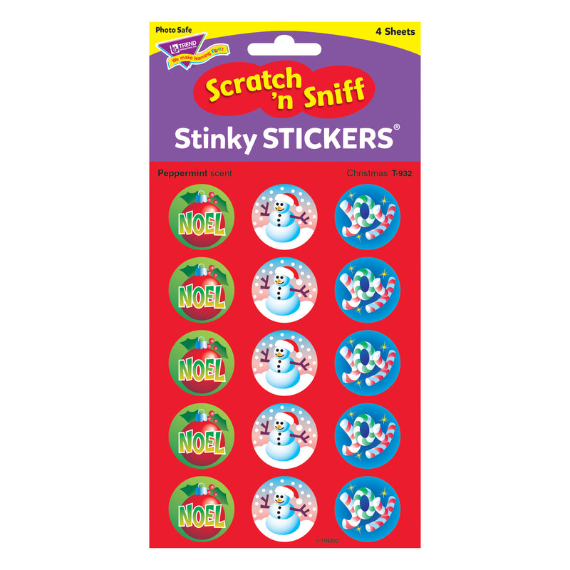 Stinky Stickers Christmas 60-pk Acid-free Peppermint