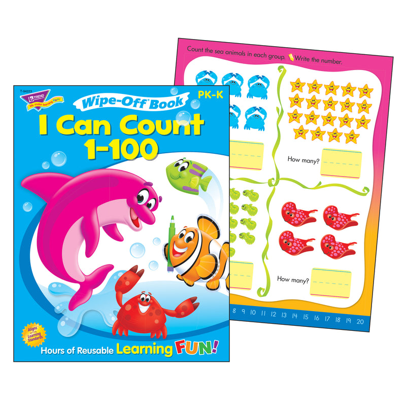 I Can Count 1-100 Wipe Off Book Gr Pk-k