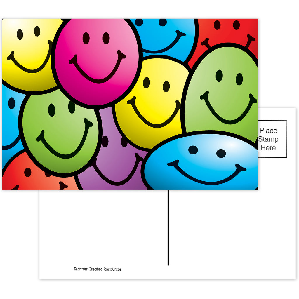 (6 Pk) Smiley Faces Postcards 30 Per Pk